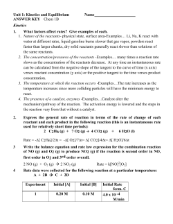 Unit 2 Kinet. Equil.