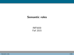Semantic roles