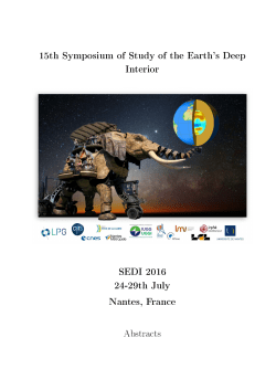 Abstracts - SEDI 2016