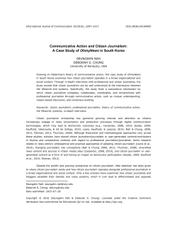 Communicative Action and Citizen Journalism: A Case Study of