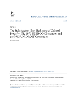 The Fight Against Illicit Trafficking of Cultural Property
