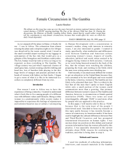 Female Circumcision in The Gambia