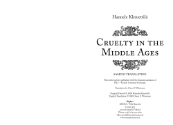 Cruelty in the Middle Ages - Owen Witesman Freelance Translation