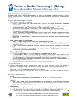 Tobacco Dealer Licensing in Chicago