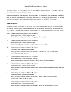Howard Foil Application Guide
