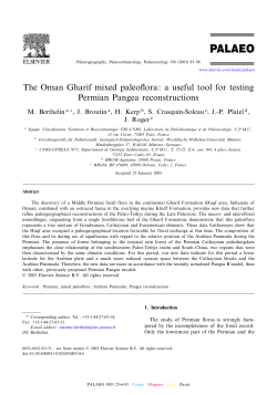 The Oman Gharif mixed paleo&pound;ora: a useful tool for testing Permian
