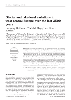 Glacier and lake-level variations in west