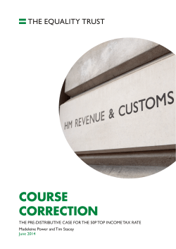 course correction - The Equality Trust