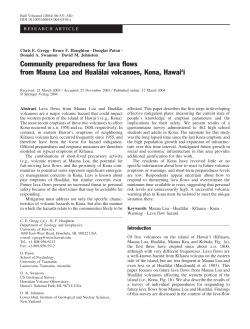 Community preparedness for lava flows from Mauna Loa and Huala