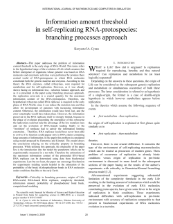 Information amount threshold in self-replicating RNA