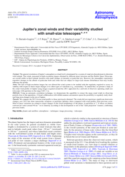 Jupiter`s zonal winds and their variability studied with small