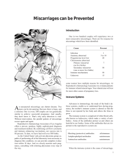 Miscarriages can be Prevented