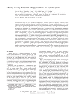 Efficiency of Charge Transport in a Polypeptide Chain: The Hydrated