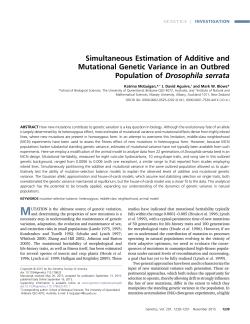 Simultaneous Estimation of Additive and Mutational