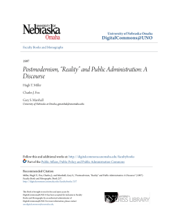 Postmodernism, &ldquo;Reality&rdquo; and Public Administration