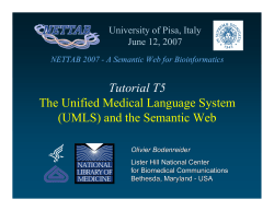 (UMLS) and the Semantic Web
