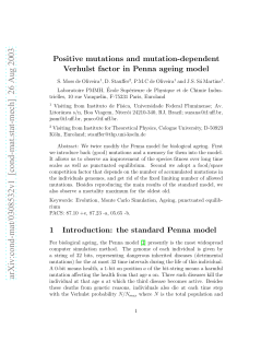 Positive mutations and mutation-dependent Verhulst factor in Penna