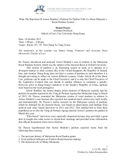 CCPL, HKU Written by Zahra Kamaruddin 1 What The Rejection Of