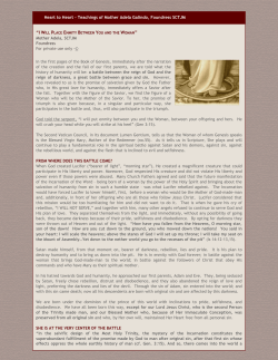 I will place Enmity between you and the Woman