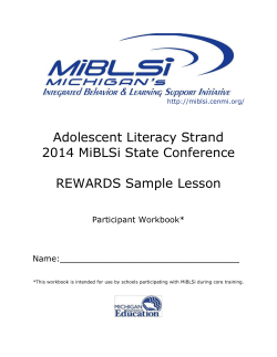 Sample Lesson Workbook