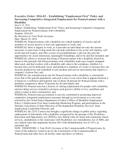 the PA APSE Executive Order Response