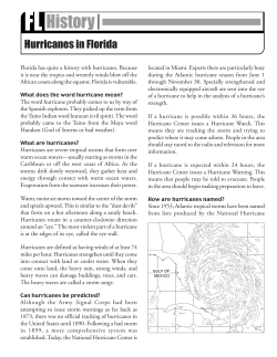 Hurricanes in Florida