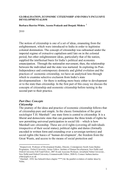 The notion of citizenship is one of a set of ideas, emanating from the