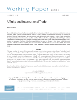 Affinity and International Trade - Peterson Institute for International
