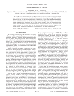 Statistical mechanics of networks