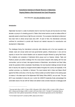 Afghanistan PIN Humanitarian Assistance Irena Descubes final
