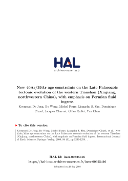 New 40Ar/39Ar age constraints on the Late Palaeozoic - HAL