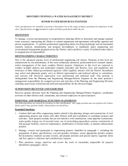MONTEREY PENINSULA WATER MANAGEMENT DISTRICT