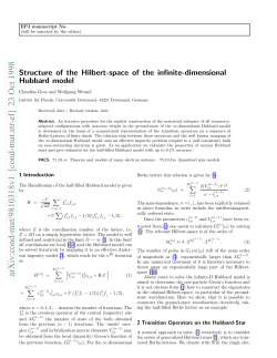 Structure of the Hilbert-space of the infinite