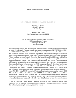 Luddites and the Demographic Transition - uc