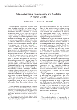 Online Advertising: Heterogeneity and Conflation in Market Design