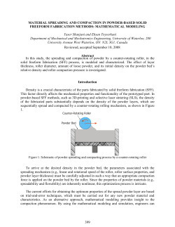 Material Spreading and Compaction in Powder-Based Solid
