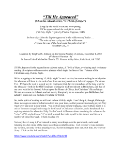 Till He Appeared - St. James United Methodist Church