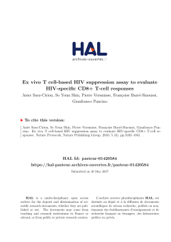 Ex vivo T cell-based HIV suppression assay to evaluate HIV