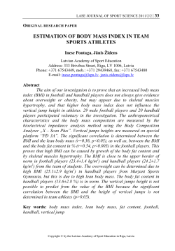 estimation of body mass index in team sports athletes