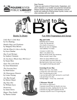 I Want to Be Big - Poudre River Public Library District