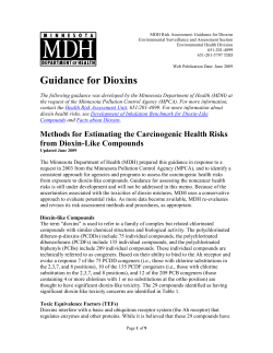 Methods for Estimating the Carcinogenic Health Risks from Dioxin