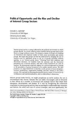 Political Opportunity and the Rise and Decline of Interest Group