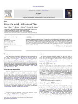 Origin of a partially differentiated Titan
