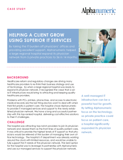 Case Study - Alphanumeric Systems, Inc.