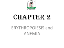 ERYTHROPOIESIS and ANEMIA
