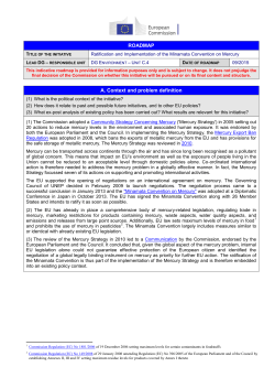ROADMAP A. Context and problem definition