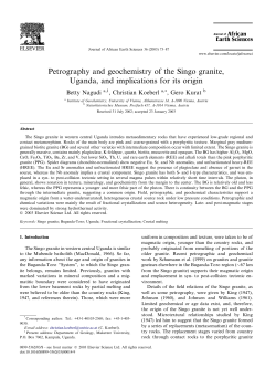 Petrography and geochemistry of the Singo granite, Uganda, and