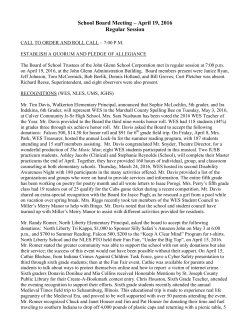 Minutes - John Glenn School Corporation