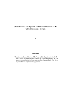 Globalization, Tax System, and the Architecture of the Global