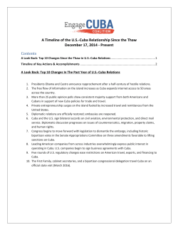 A Timeline of the US-Cuba Relationship Since the